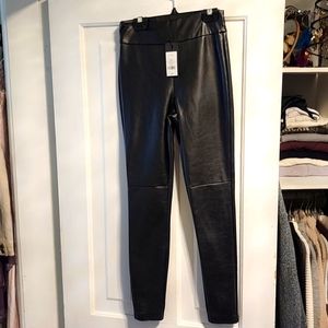 Black pleather leggings